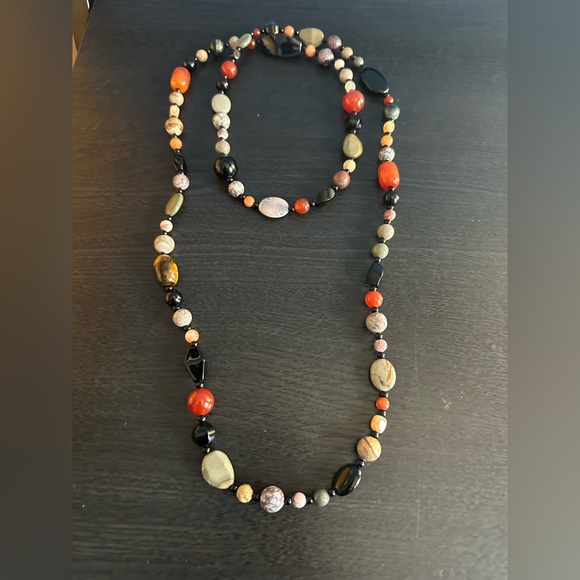 Handmade Semi-Precious Stone Necklace | Boho Natural Gemstone - Picture 11 of 14